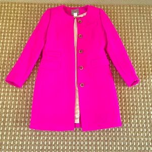 J. Crew Fuchsia Double-cloth Symphony Coat size 4